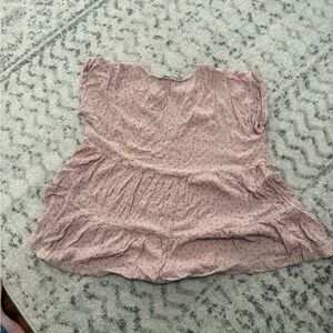 American Eagle Outfitters Pink Smocked Tiered Blouse